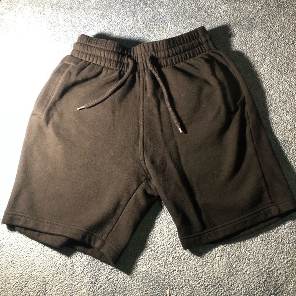 H&M Regular Fit Black Sweatshorts